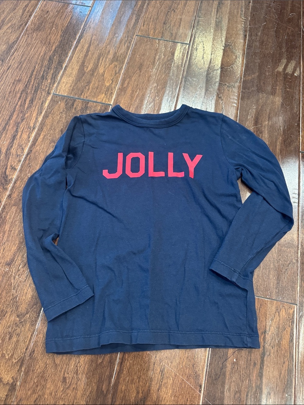 Crewcuts Kids Jolly Long-Sleeve Shirt - Navy with Red Print 4/5